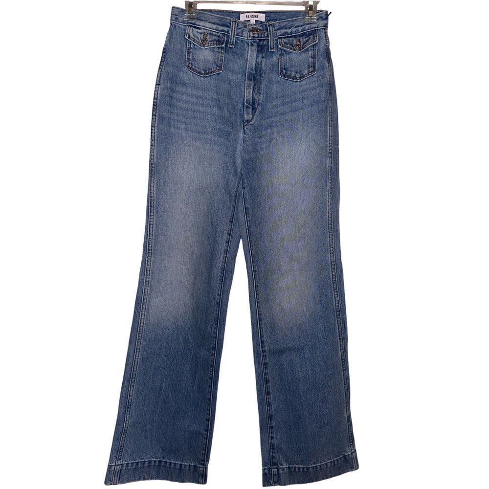 Re/Done | NWTs 70s Ultra High Rise Stove Pipe Jeans Size 25